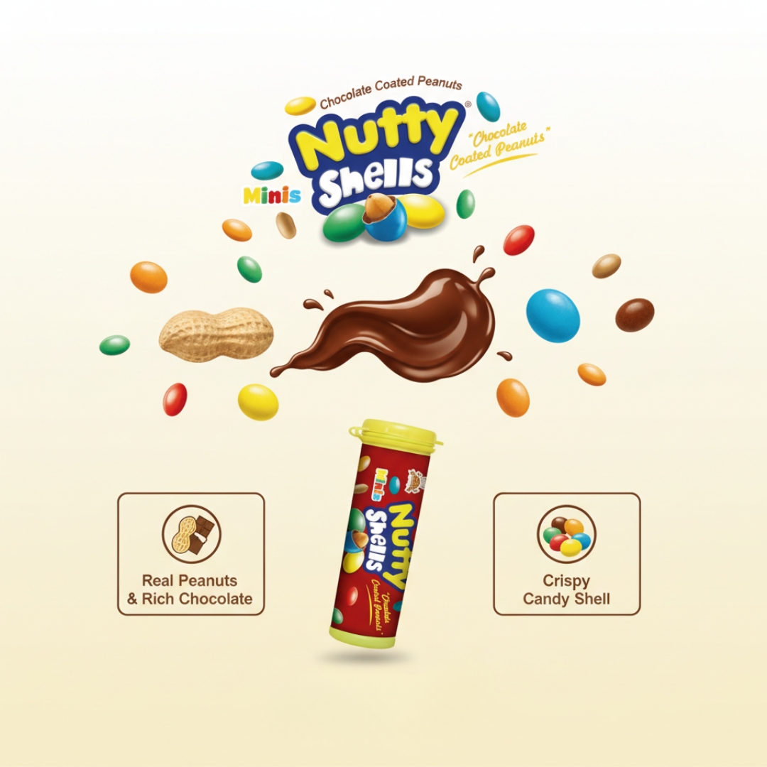 Nutty Shells Minis Chocolate Coated Peanuts - Image 3